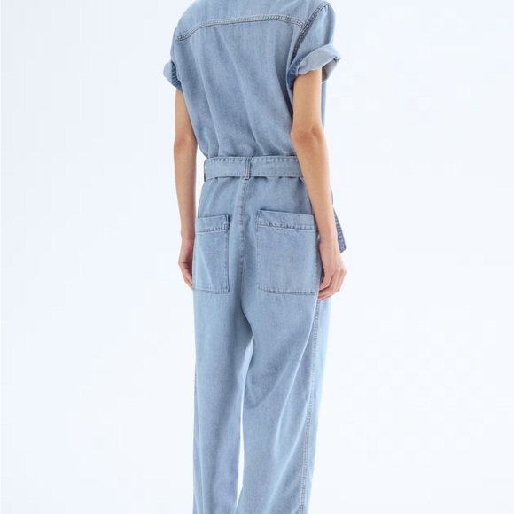 H&M Women's Light Blue Denim Jumpsuit - Picture 2 of 5